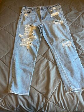 Women’s  Light Blue Distressed Jeans